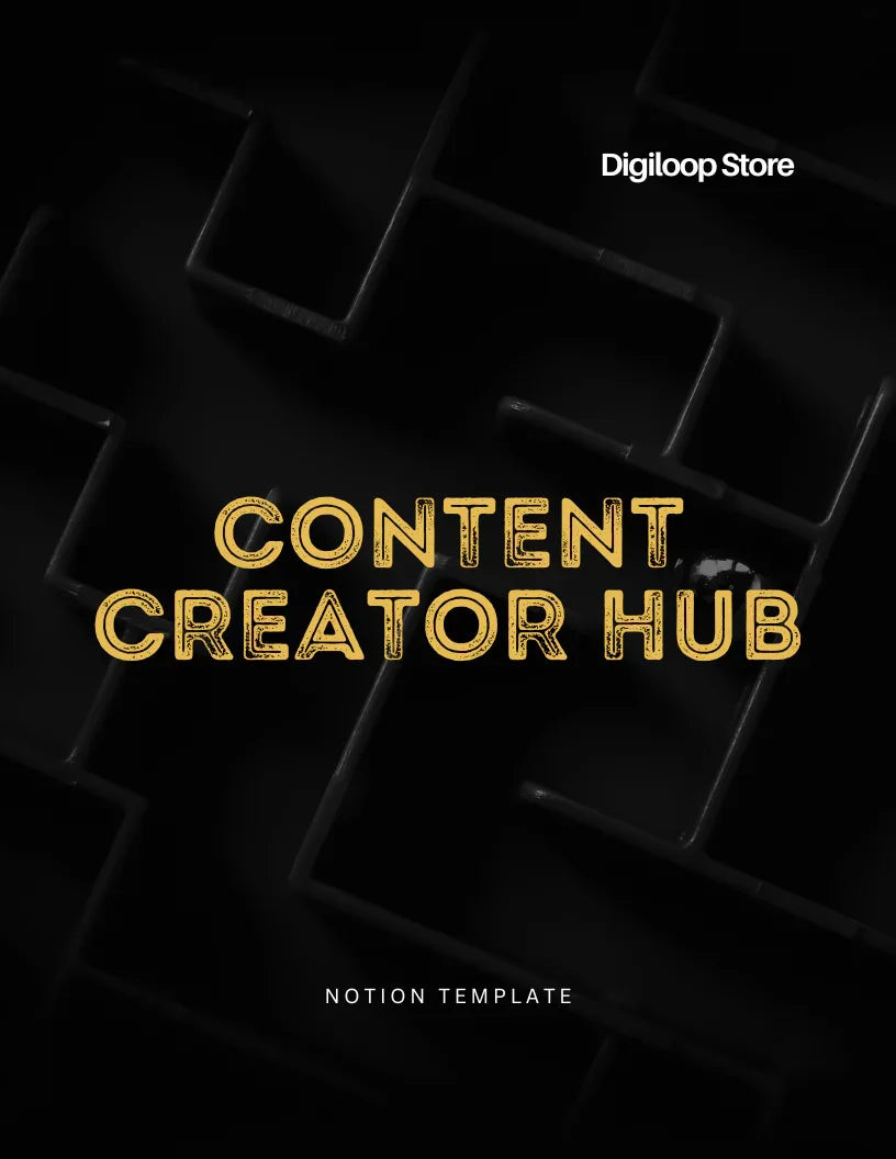 Notion Template - Content Creator Hub - Digiloop Store