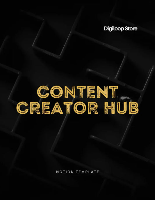 Notion Template - Content Creator Hub - Digiloop Store