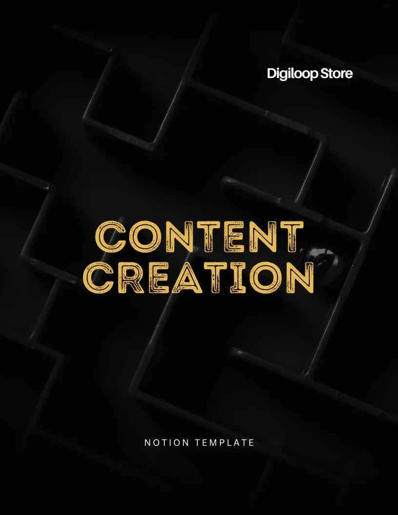 Notion Template - Content Creation - Digiloop Store