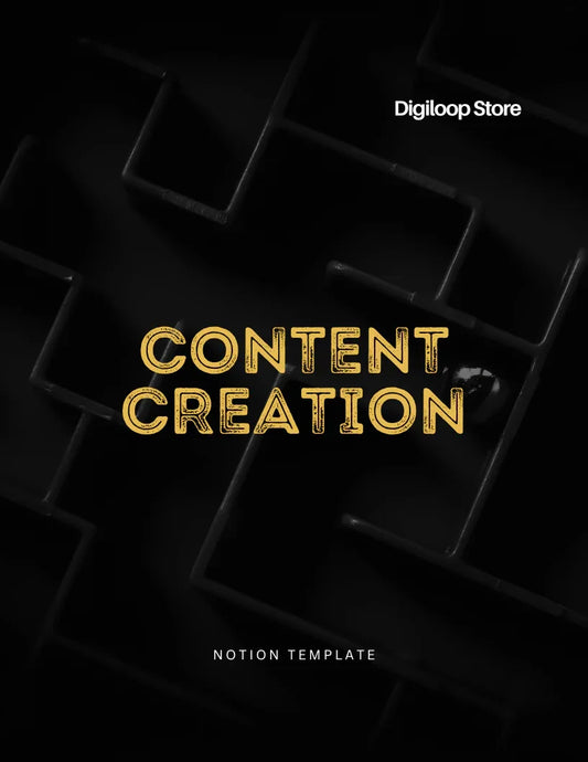 Notion Template - Content Creation - Digiloop Store