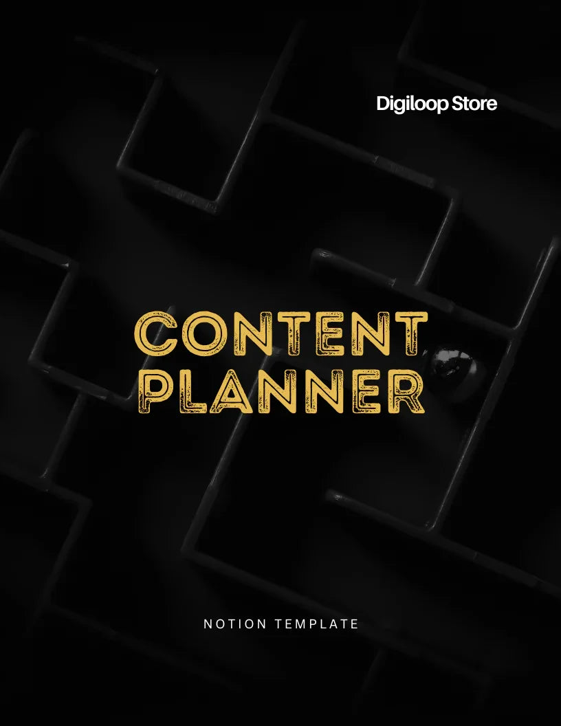 Notion Template - Content Planner - Digiloop Store