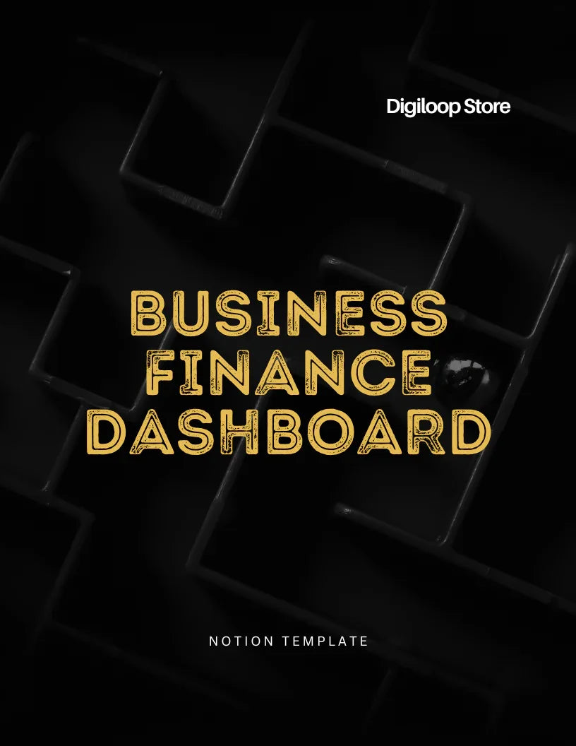Notion Template - Business Finance Dashboard - Digiloop Store