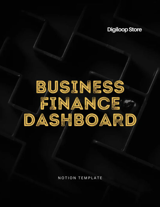 Notion Template - Business Finance Dashboard - Digiloop Store