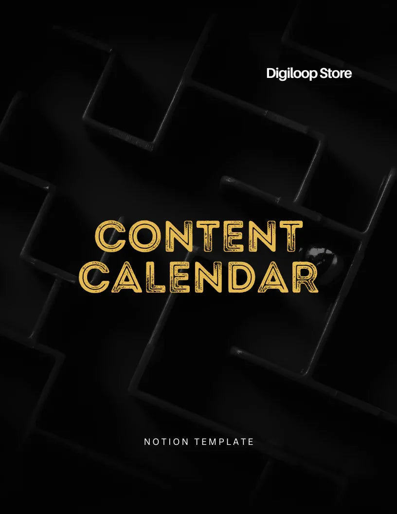 Notion Template - Content Calendar - Digiloop Store