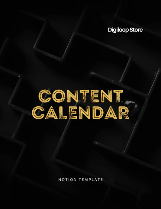 Notion Template - Content Calendar - Digiloop Store