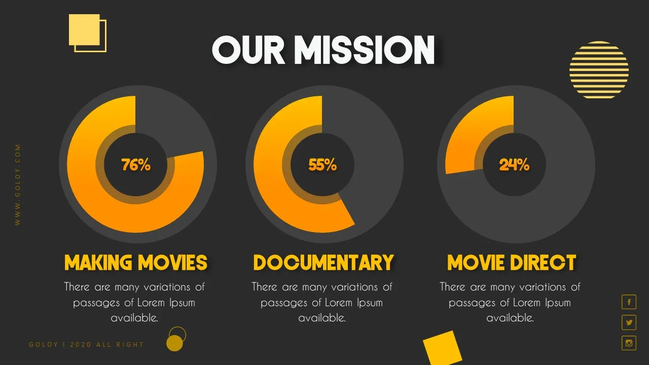 PowerPoint Template - GOLDY - Digiloop Store