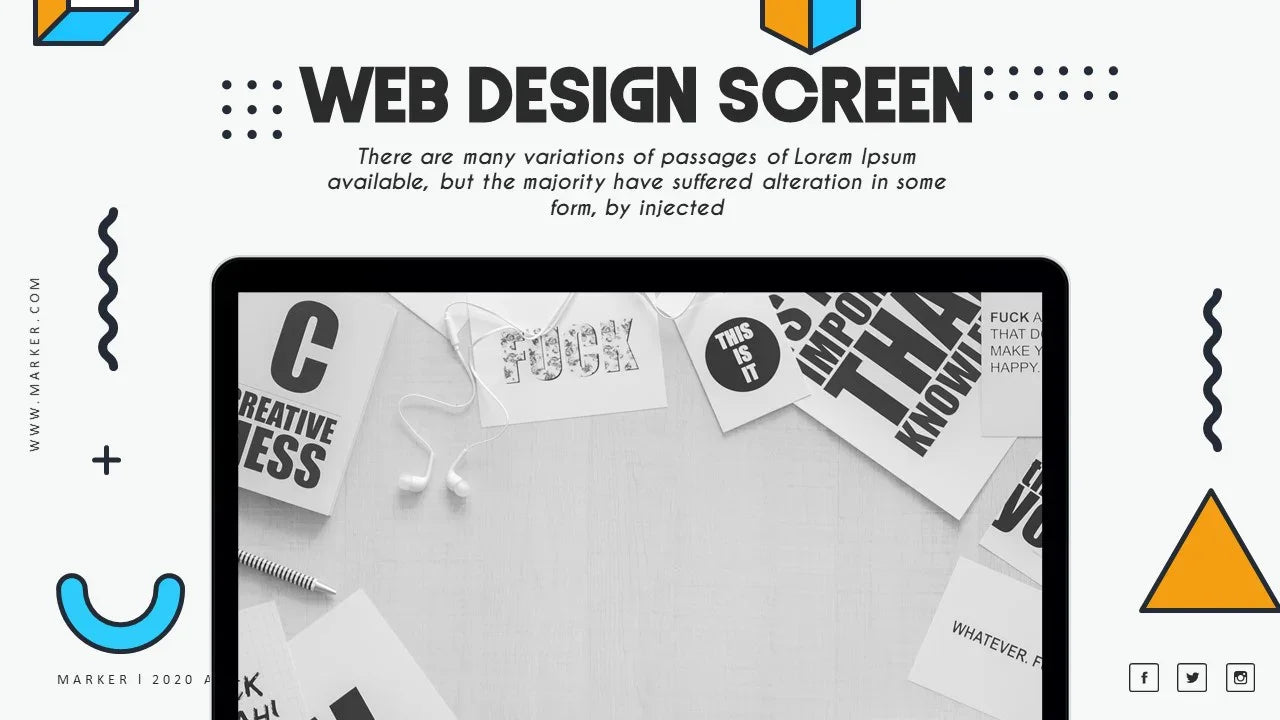 PowerPoint Template - MARKER - Digiloop Store