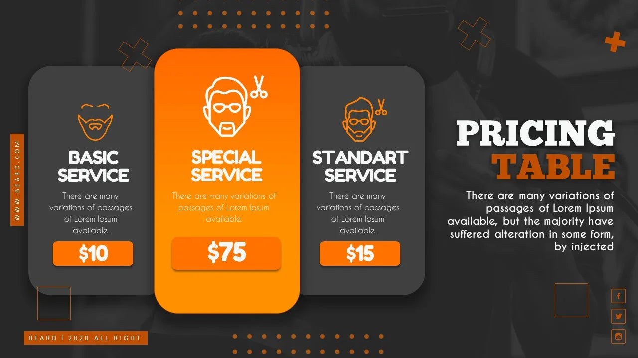 PowerPoint Template - BEARD - Digiloop Store