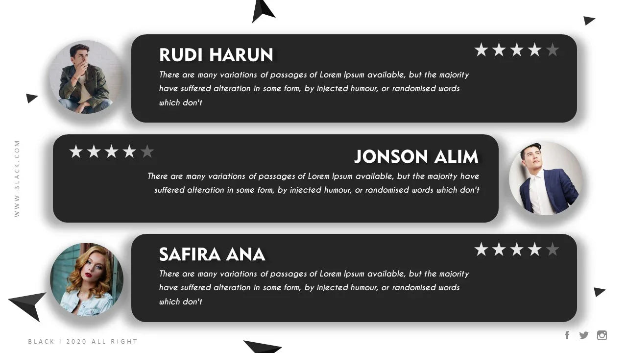 PowerPoint Template - BLACK - Digiloop Store