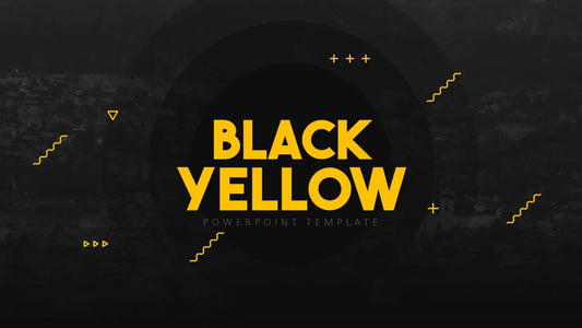 PowerPoint Template - BLACK YELLOW - Digiloop Store