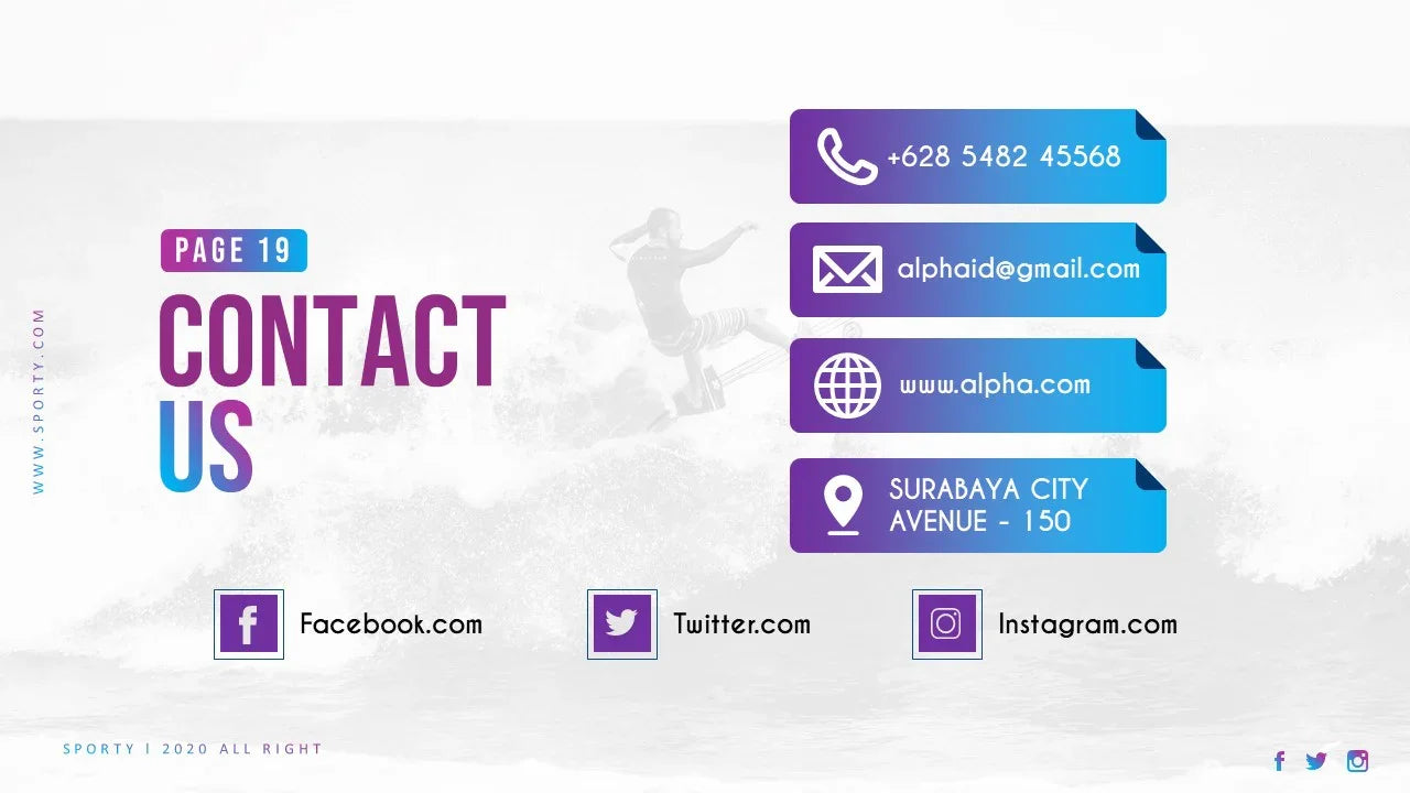 PowerPoint Template - SPORTY - Digiloop Store