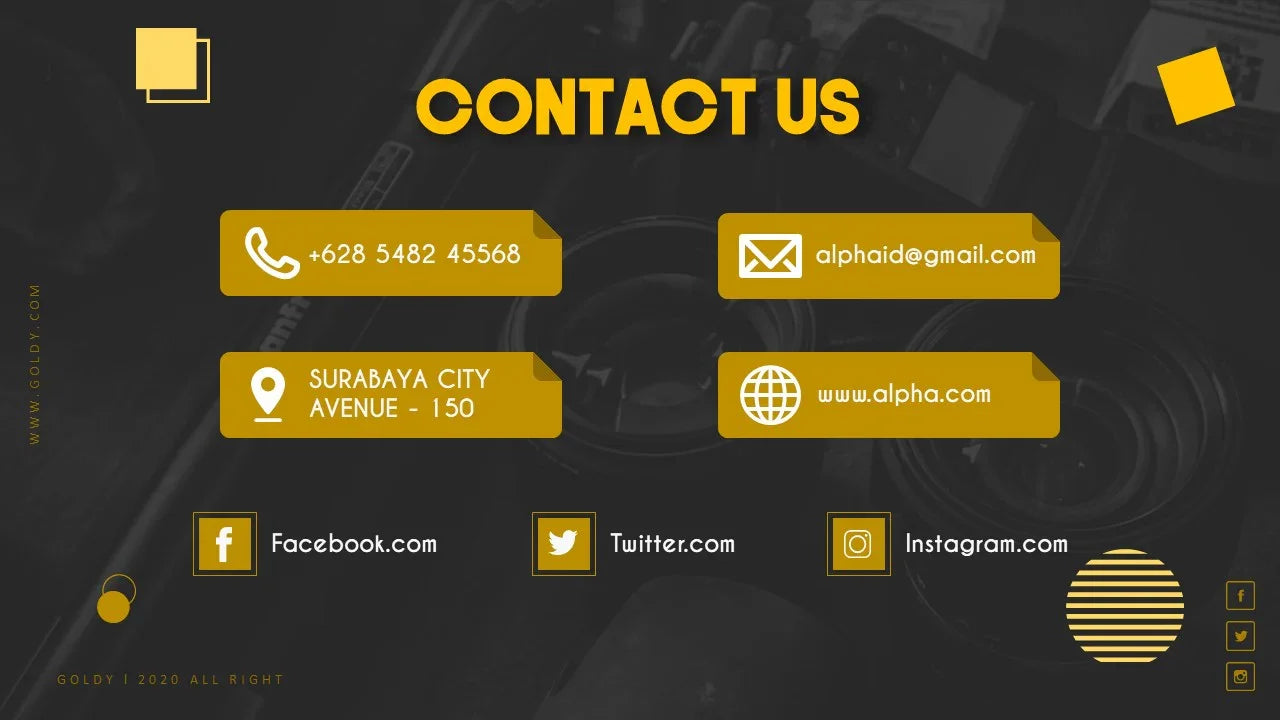 PowerPoint Template - GOLDY - Digiloop Store