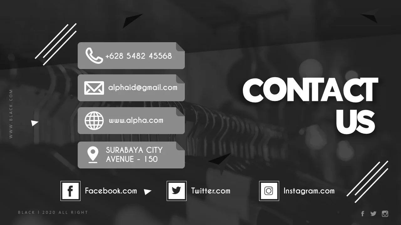PowerPoint Template - BLACK - Digiloop Store