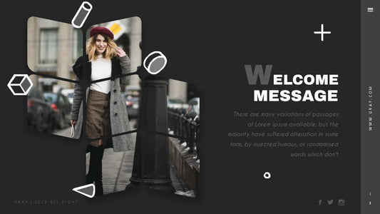 PowerPoint Template - GRAY - Digiloop Store
