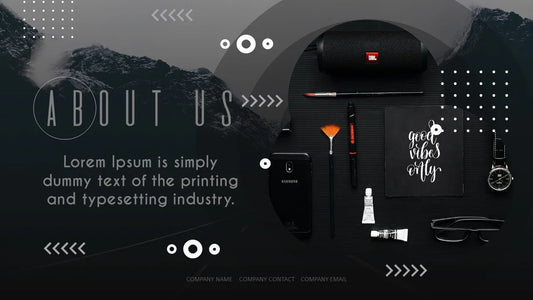 PowerPoint Template - BLACK CIRCLE - Digiloop Store