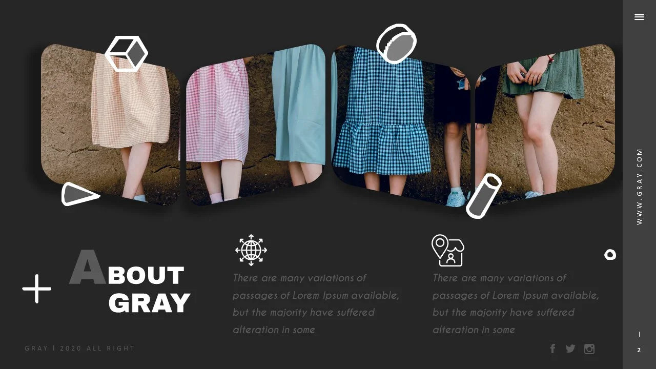 PowerPoint Template - GRAY - Digiloop Store