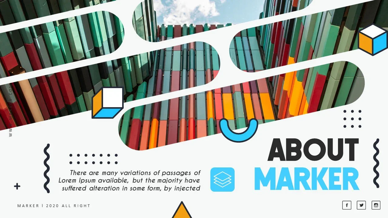 PowerPoint Template - MARKER - Digiloop Store