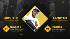 PowerPoint Template - BLACK YELLOW - Digiloop Store