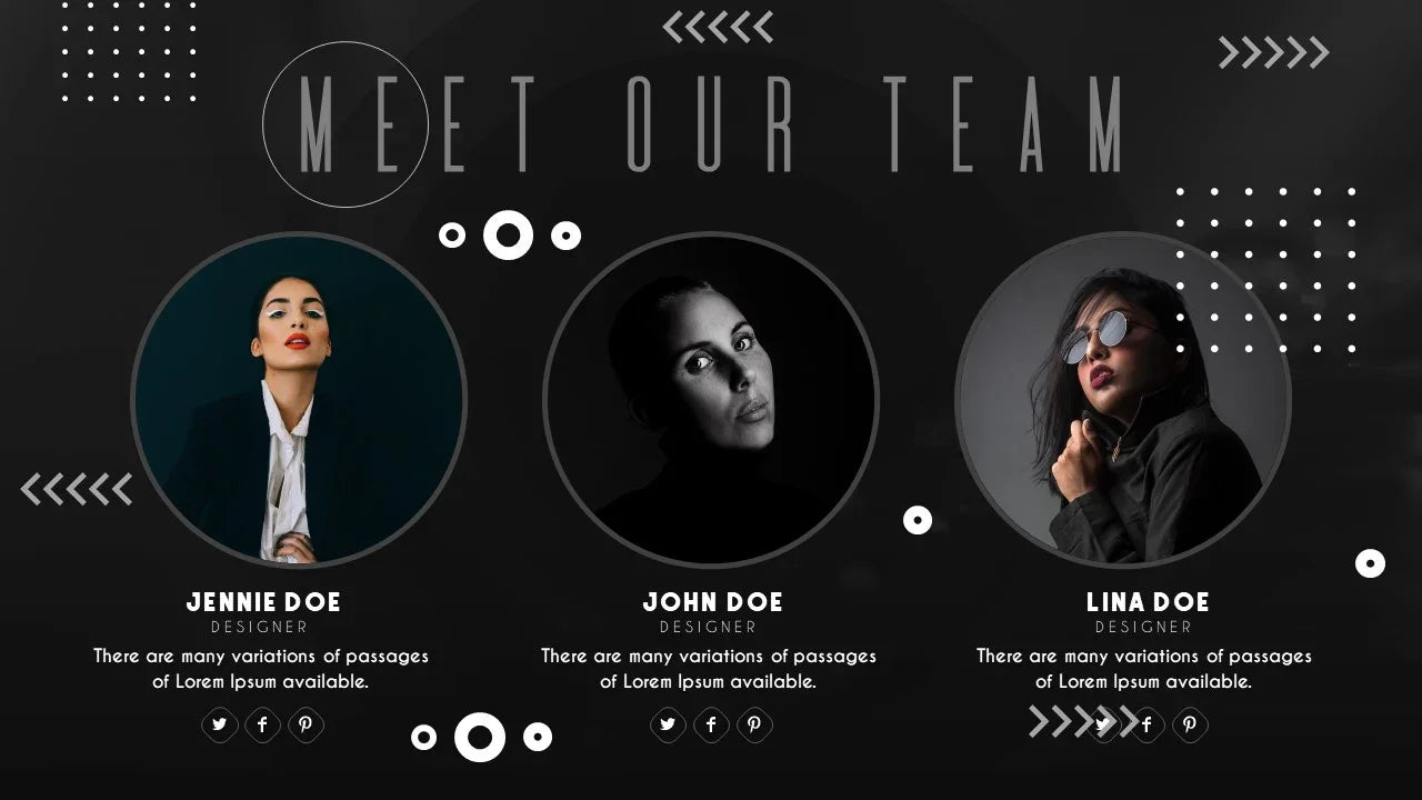 PowerPoint Template - BLACK CIRCLE - Digiloop Store