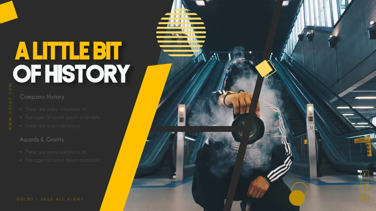 PowerPoint Template - GOLDY - Digiloop Store
