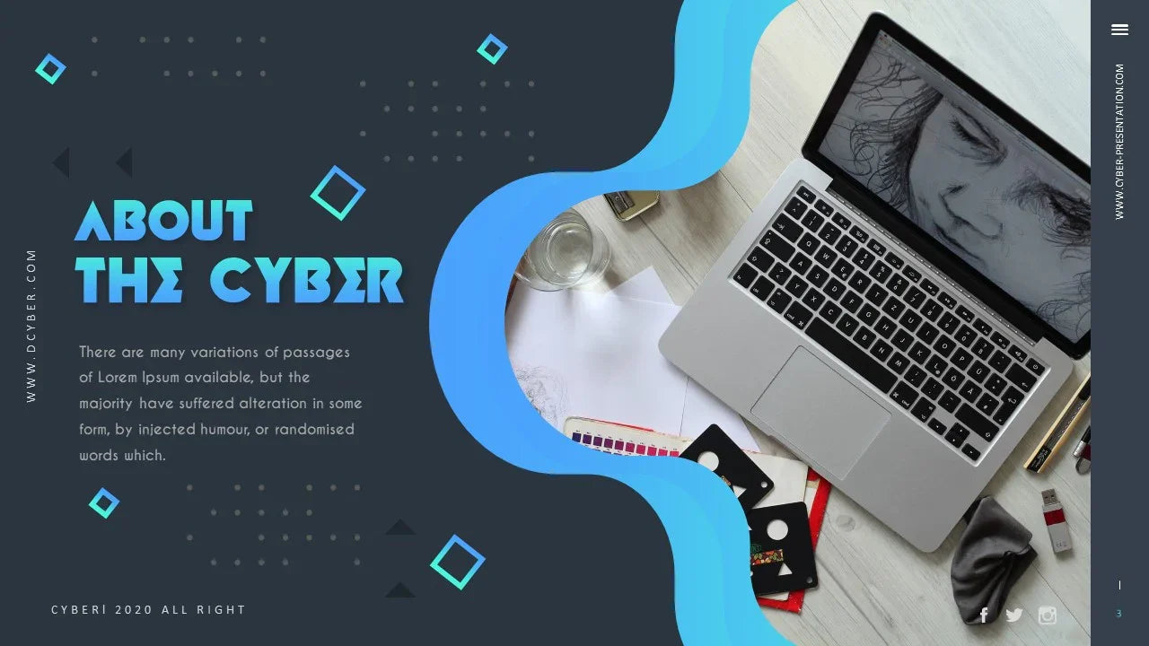 PowerPoint Template - CYBER - Digiloop Store