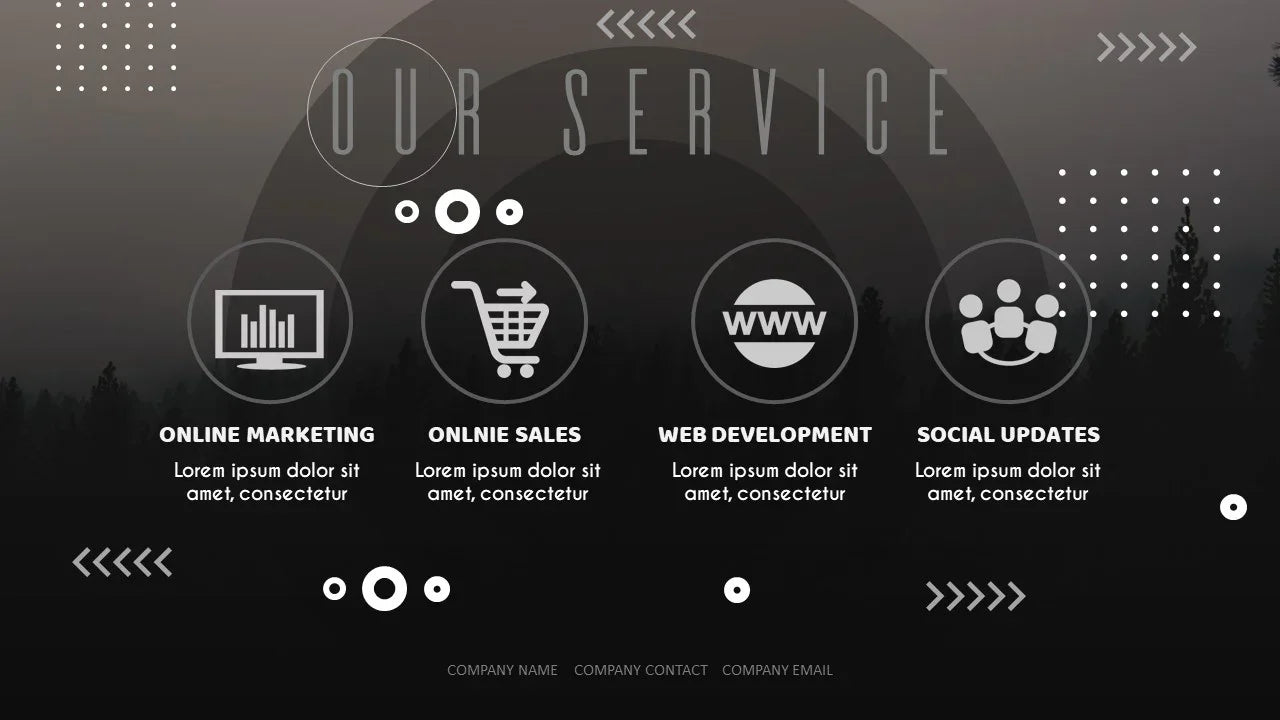 PowerPoint Template - BLACK CIRCLE - Digiloop Store
