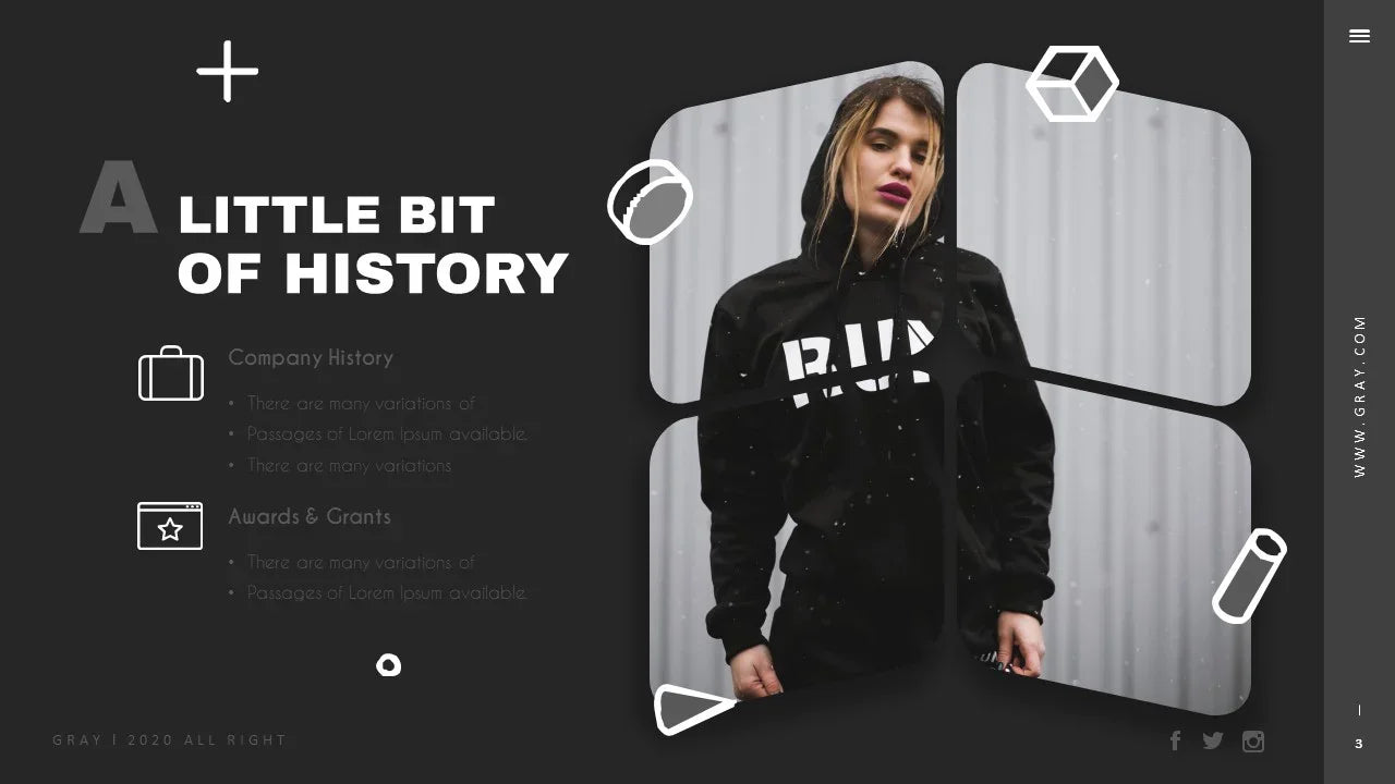 PowerPoint Template - GRAY - Digiloop Store