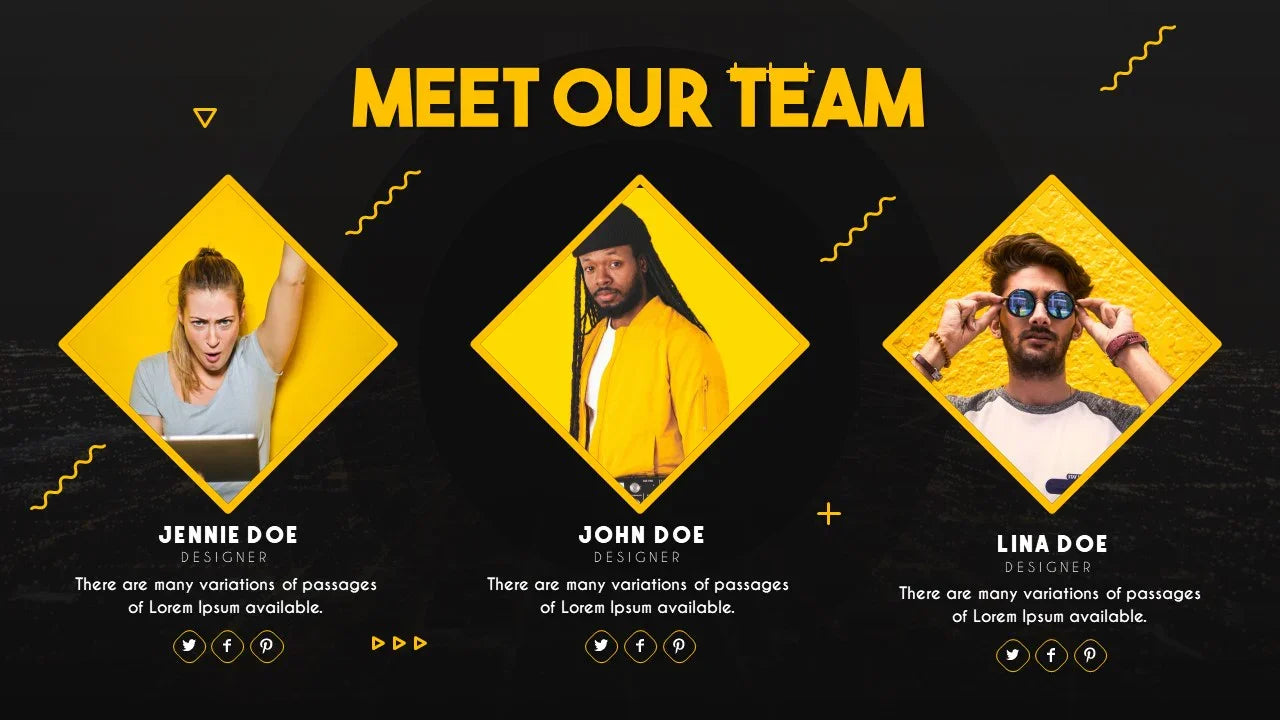 PowerPoint Template - BLACK YELLOW - Digiloop Store
