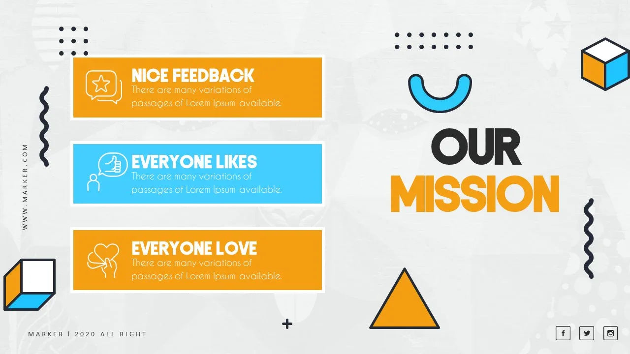 PowerPoint Template - MARKER - Digiloop Store
