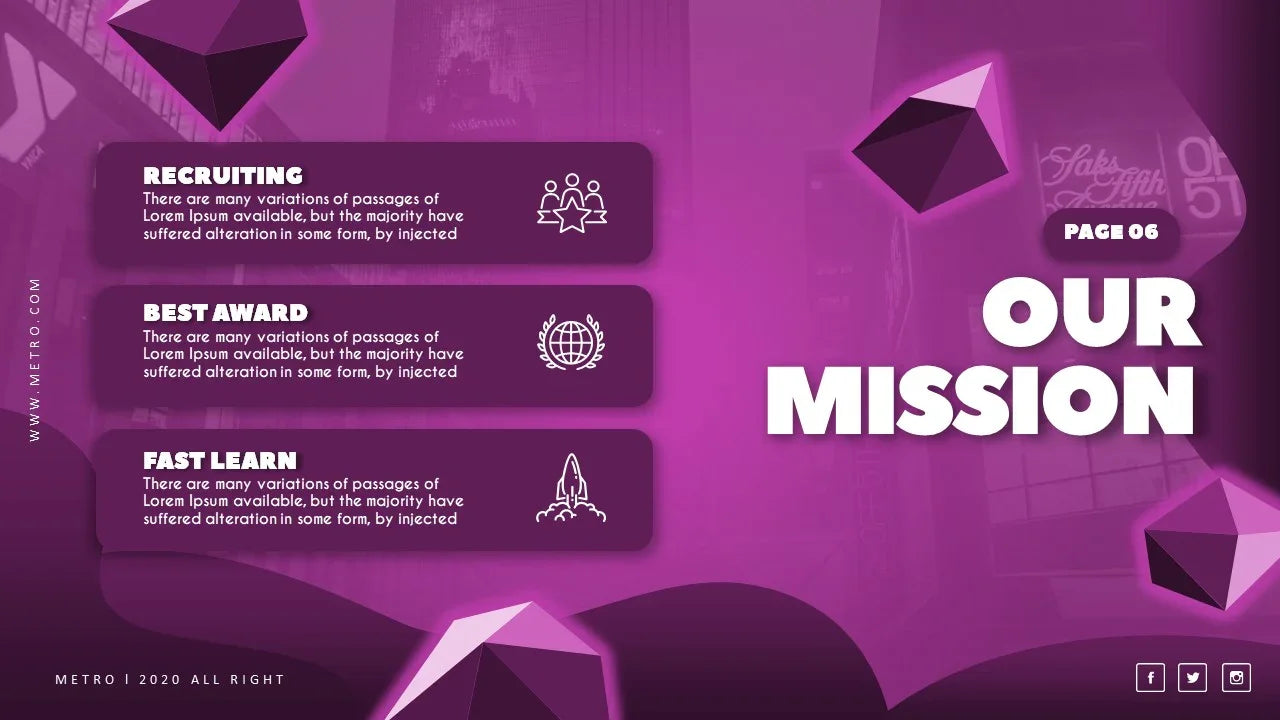 PowerPoint Template - METRO - Digiloop Store