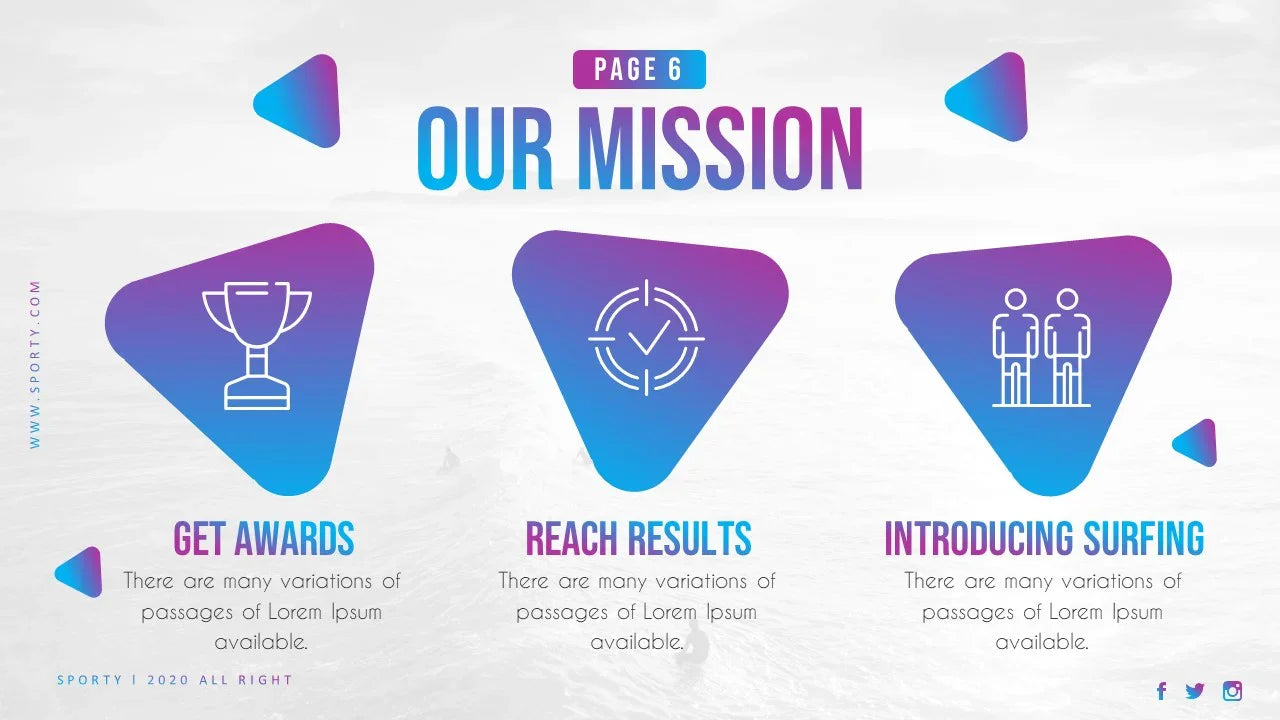 PowerPoint Template - SPORTY - Digiloop Store