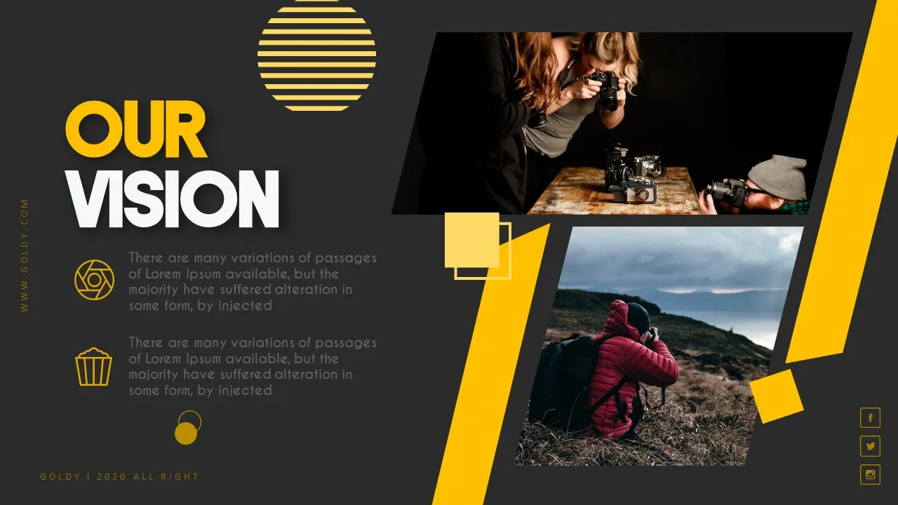 PowerPoint Template - GOLDY - Digiloop Store