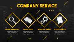 PowerPoint Template - BLACK YELLOW - Digiloop Store