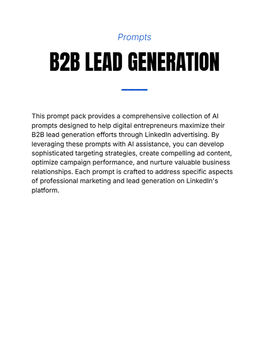 Prompt - B2B Lead Generation - Digiloop Store