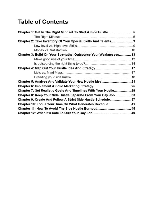 Ebook - Side Hustles Done Right - Digiloop Store