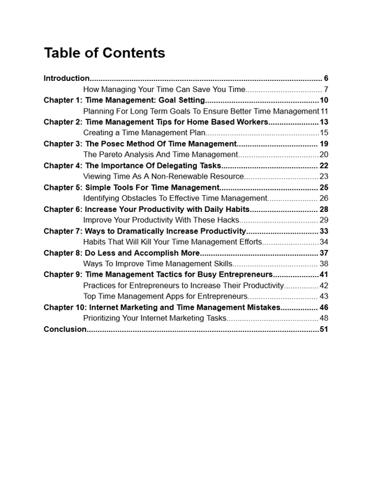 Ebook - Managing Your Time - Digiloop Store