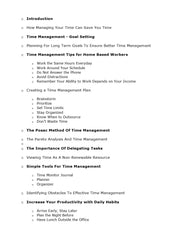 Ebook - Managing Your Time - Digiloop Store
