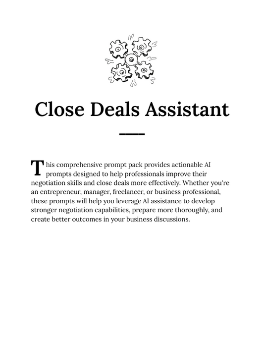 Prompt - Close Deals Assistant - Digiloop Store