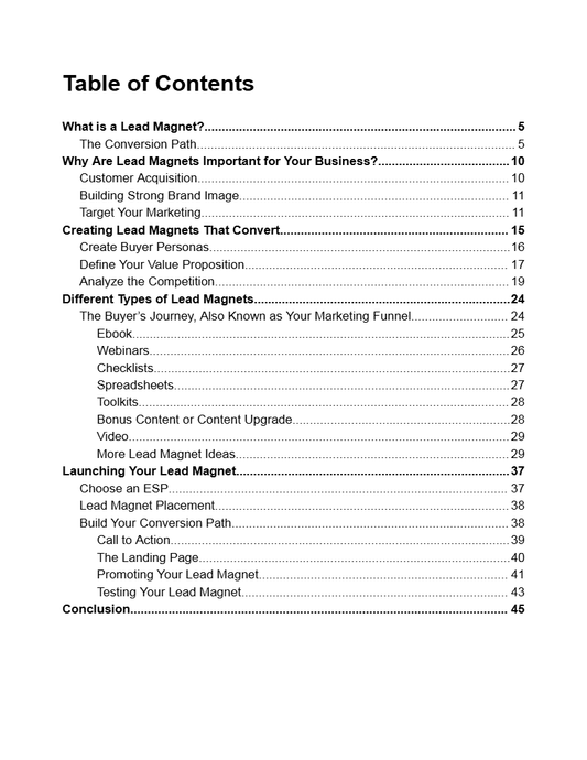 Ebook - Lead Magnet Conversions - Digiloop Store