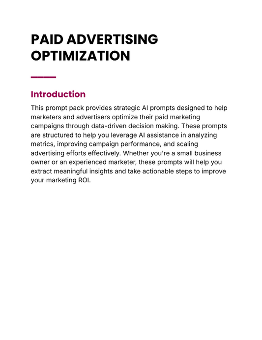 Prompt - Paid Advertising Optimization - Digiloop Store