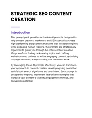 Prompt - Strategic SEO Content Creation - Digiloop Store