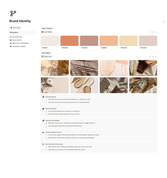 Notion Template - Brand Identity - Digiloop Store