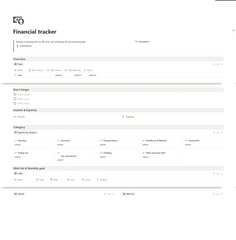 Notion Template - Financial Tracker - Digiloop Store