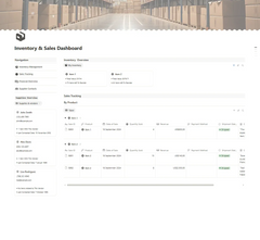 Notion Template - Inventory & Sales Dashboard - Digiloop Store