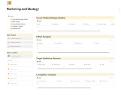 Notion Template - Marketing & Strategy - Digiloop Store